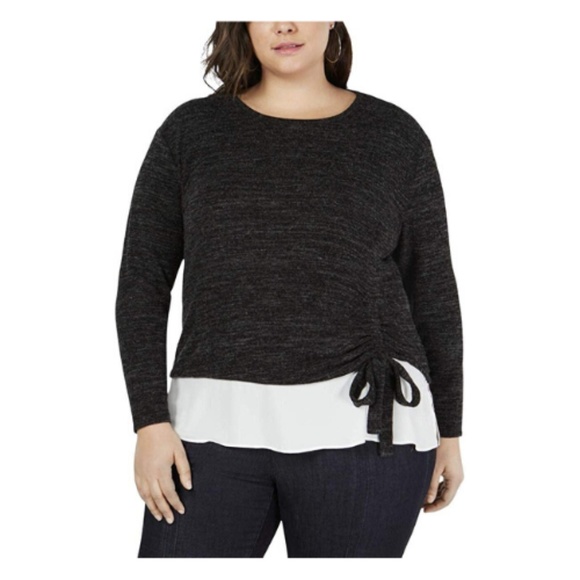 INC International Concepts Womens Ruched Knit Cardigan